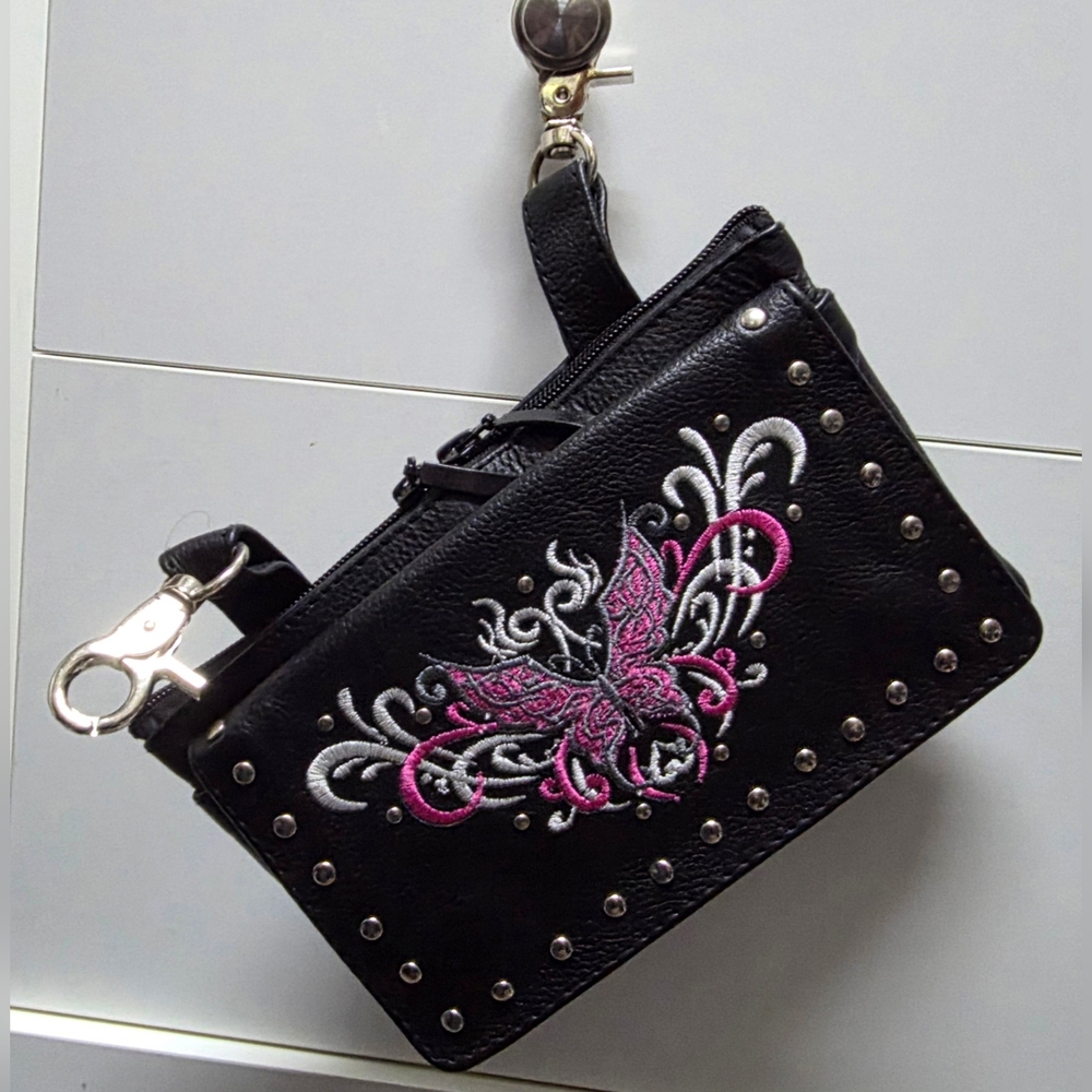 BIKER LEATHER GEAR Women's Leather Belt Loop Biker Pouch NWOT